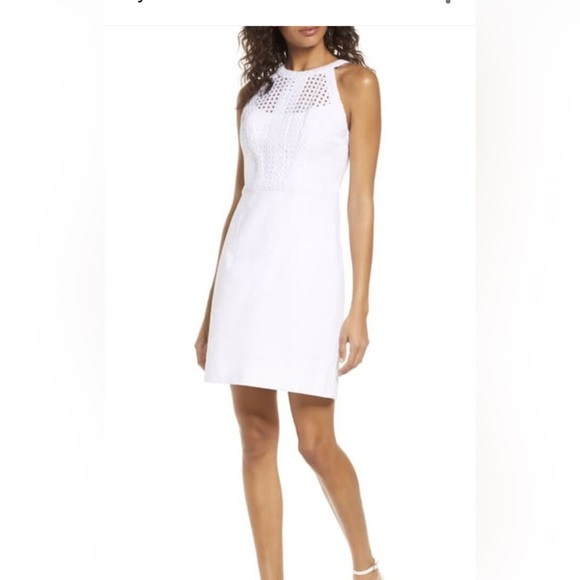 Lilly Pulitzer NWT Charlize Stretch Shift Dress White